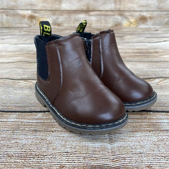 Blendina Baby Chelsea Shoes Toddler Size 24 Side Zip Boots - Brown - NEW - Picture 4 of 9